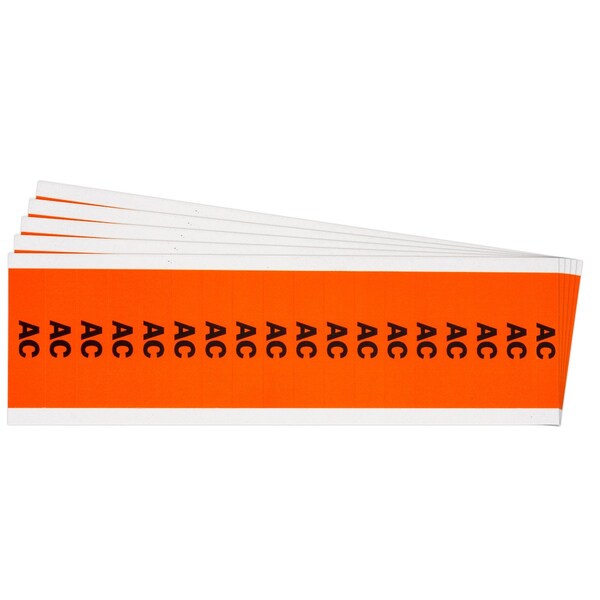 AC Conduit and Voltage Lbls 0.5 in H x 2.25 in W BK on OR 5/PK